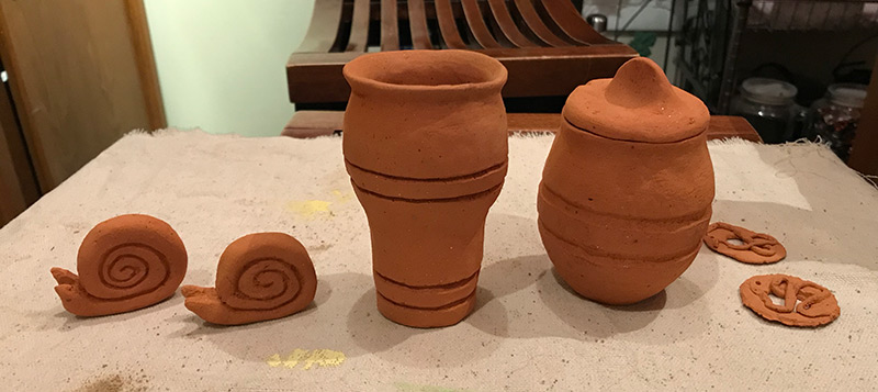 pieces after bisque firing