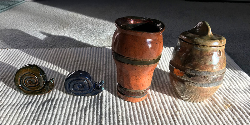 finished glazed pieces